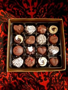 selection box of hand made raw chocolates